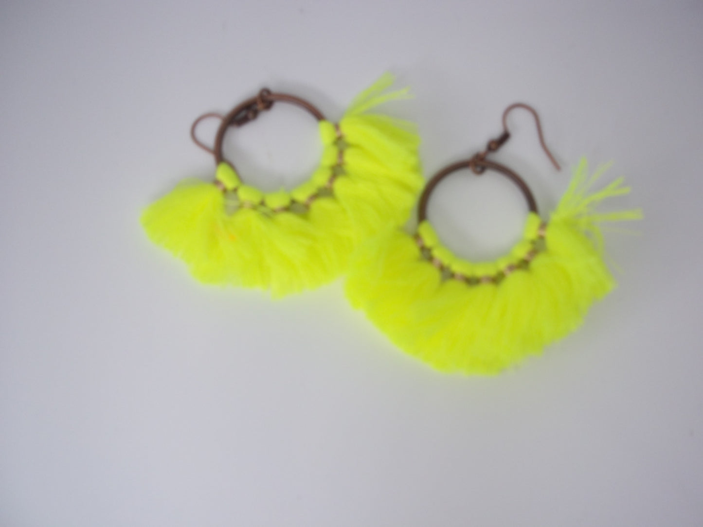 Neon Fan Earrings