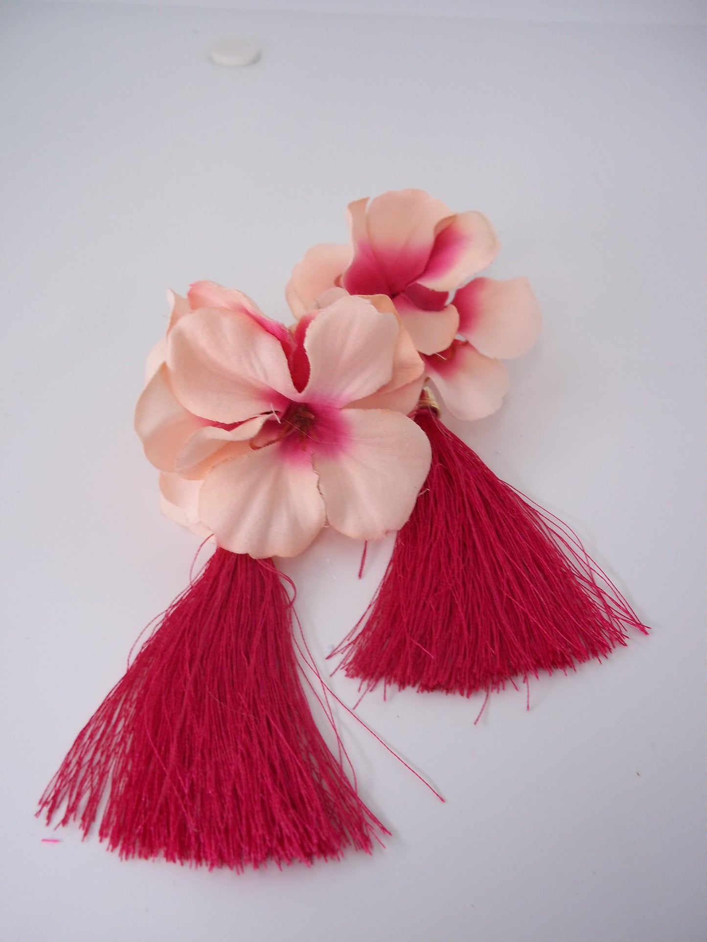 Flower tassel earrings